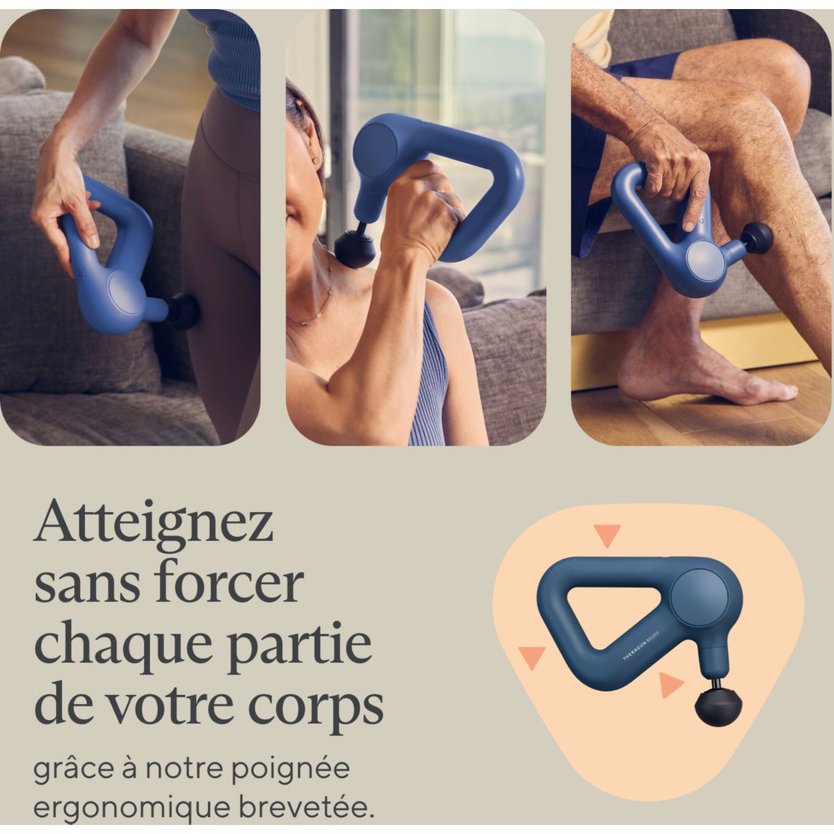 Pistolet de massage Theragun Relief couleur unique, THERAGUN