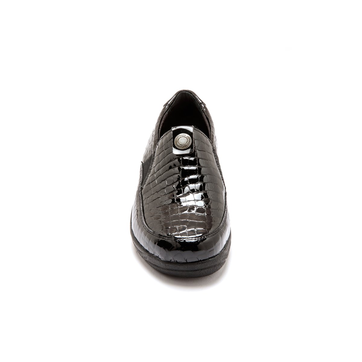 Sans-gêne (K-M) semelle amovible vernis noir, PEDICONFORT