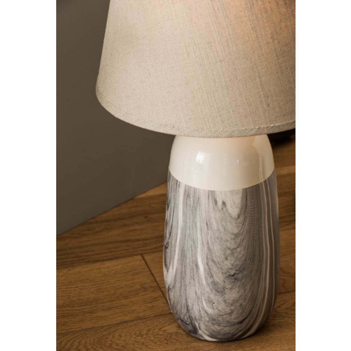 Waverley Marble Effect Ceramic Table Lamp in Grey grey, SO'HOME
