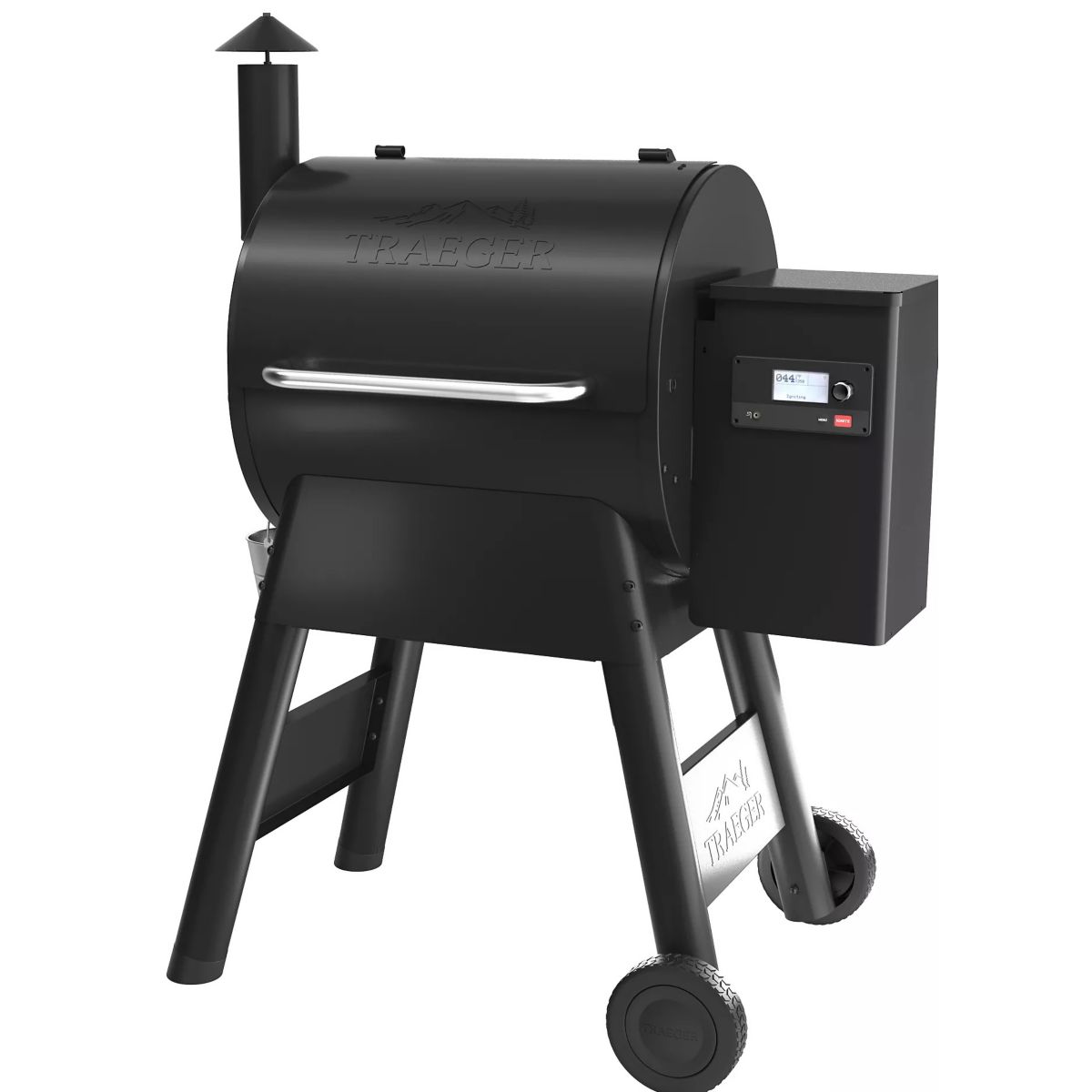 Barbecue pellet Pro 575 noir sur chariot, grille haute 56x18 cm, grille basse 56x48 cm noir, TRAEGER