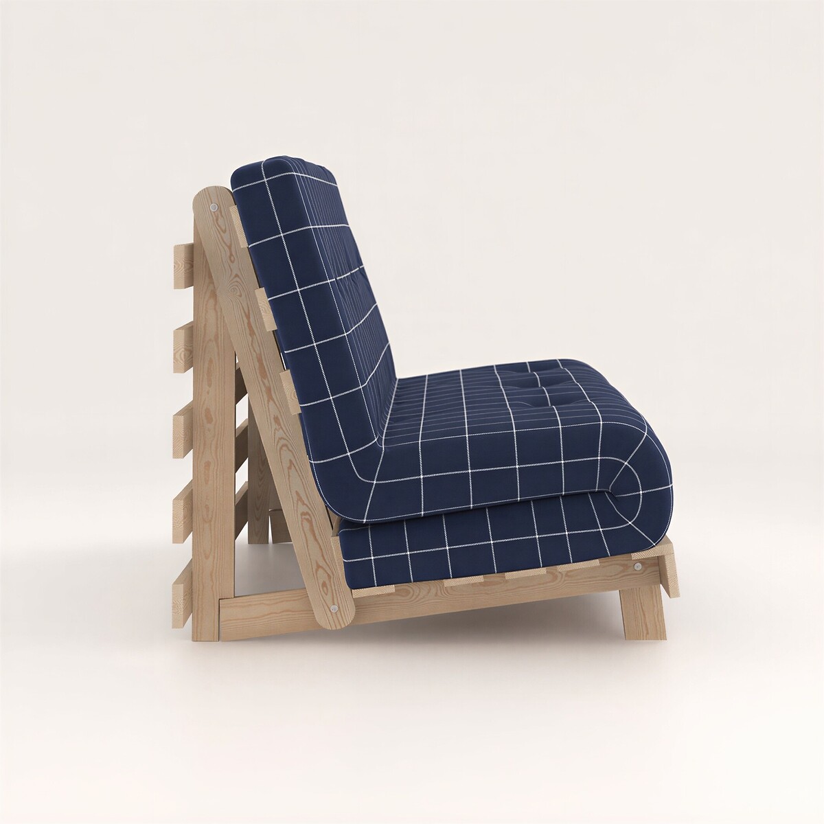 Nemuri Checkered Double Futon Sofa Bed navy, ÉDITÉ