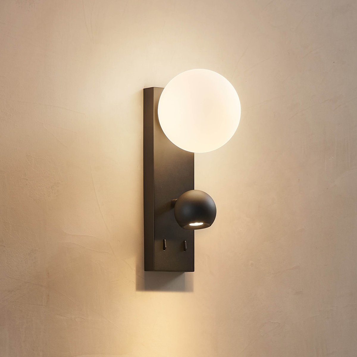 Applique LED double usage pratique - AVELYSA noir et blanc, KOSILUM