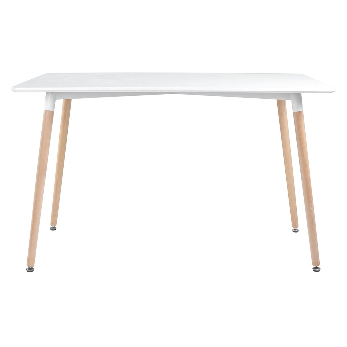 Table rectangulaire scandinave, PIA blanc, naturel, HAPPY GARDEN