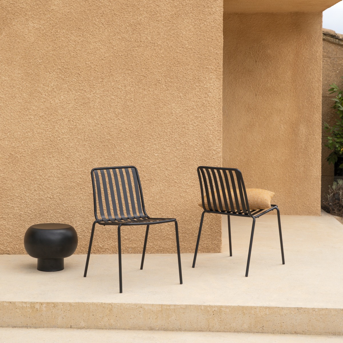 Chaise de jardin en Métal, GABY noir, TIKAMOON