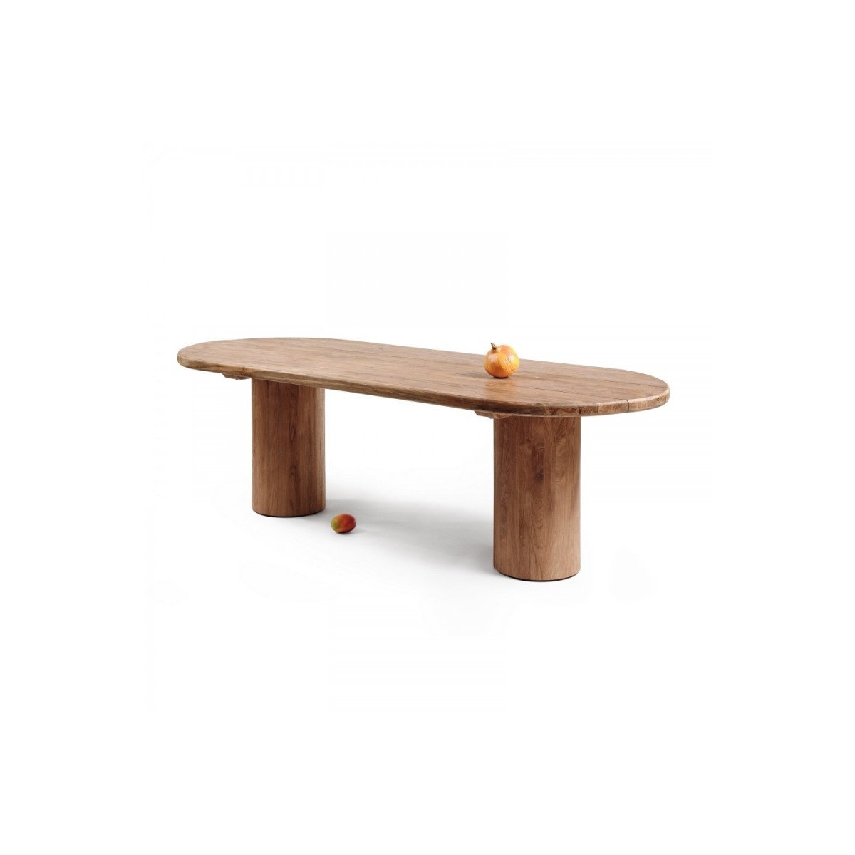 Table de repas ovale en teck massif - GUAJIRA marron, MATHI DESIGN