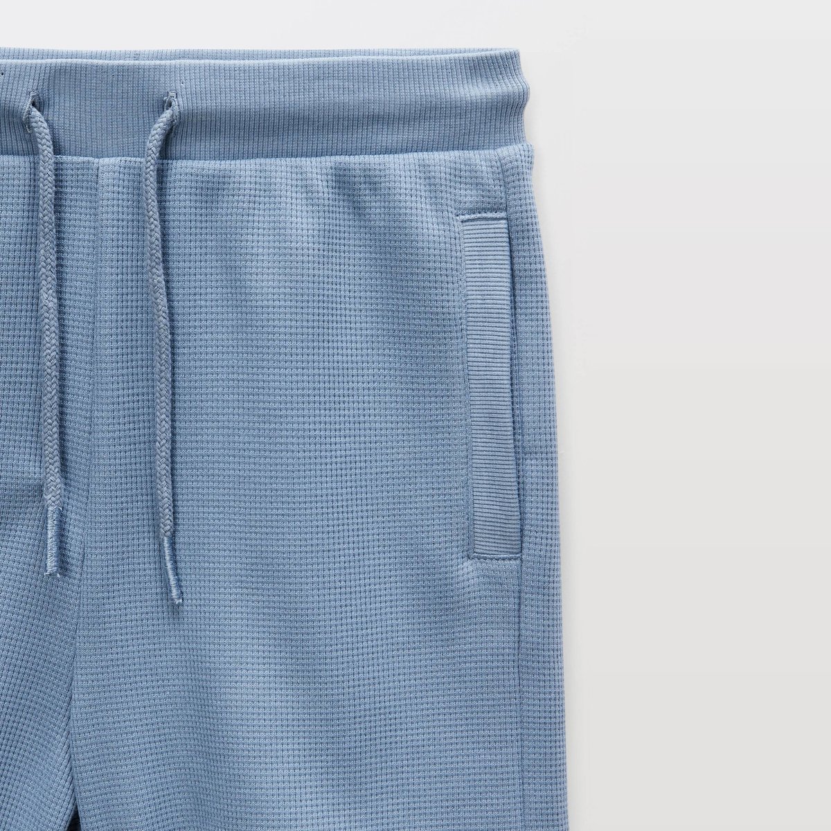 Short élastiquée en nid d'abeille uni en coton BIO GOTS tornade, MONOPRIX