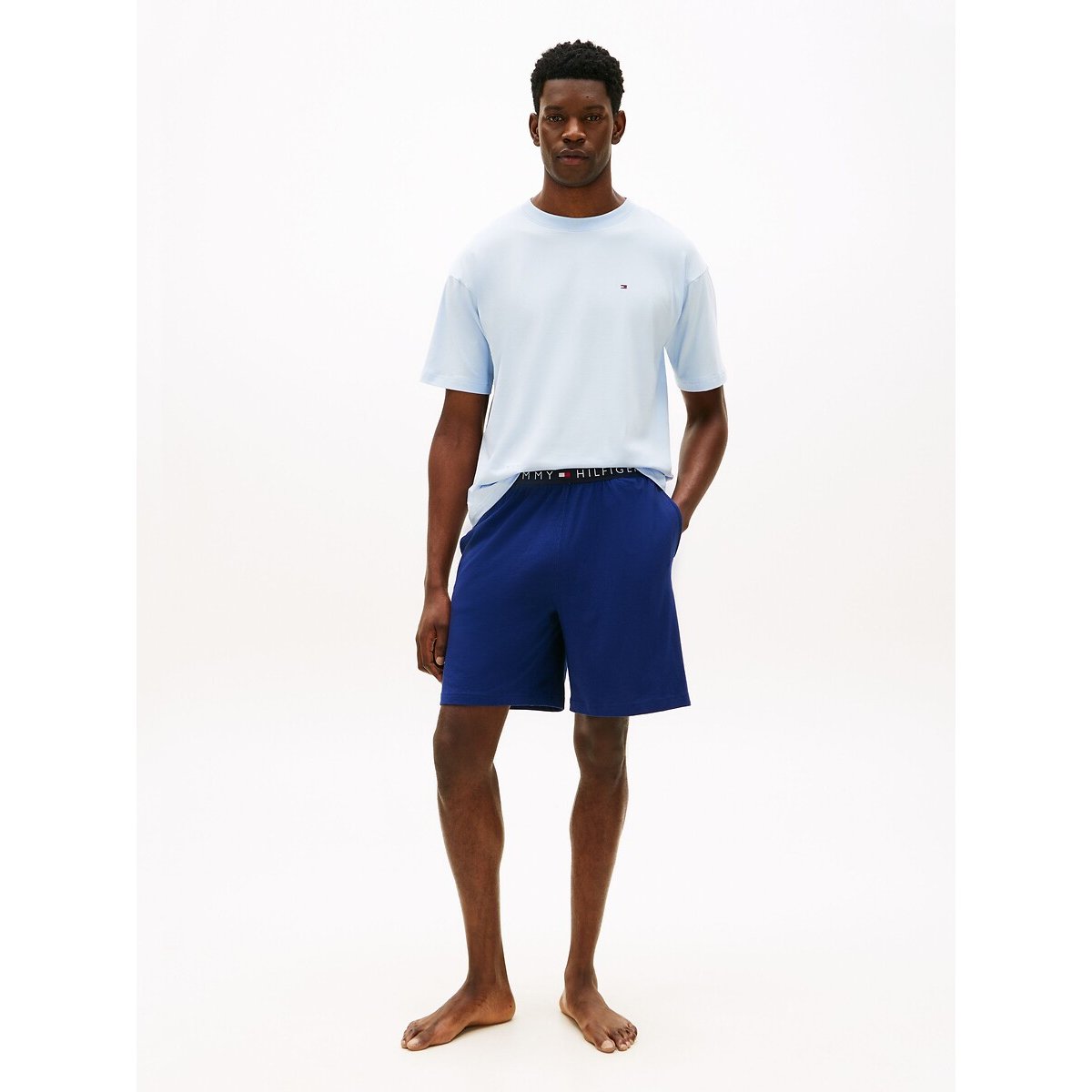 Ensemble de pyjama jersey ORIGINAL bleu ciel/bleu marine, TOMMY HILFIGER
