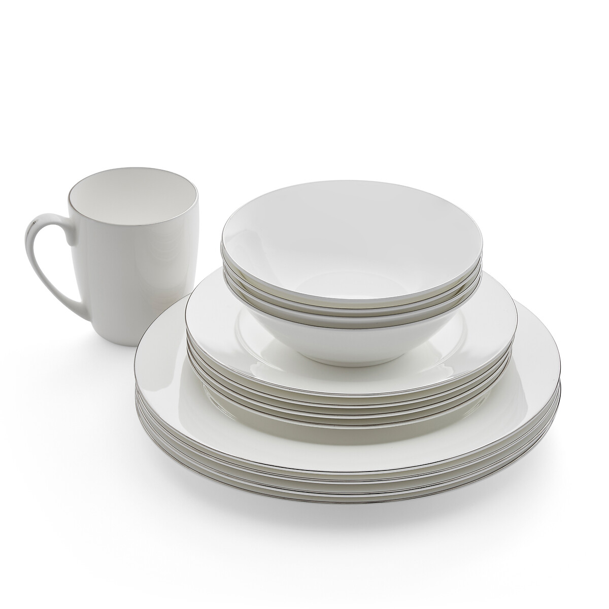16-Piece Serendipity Platinum Dinner Set white, ROYAL WORCESTER