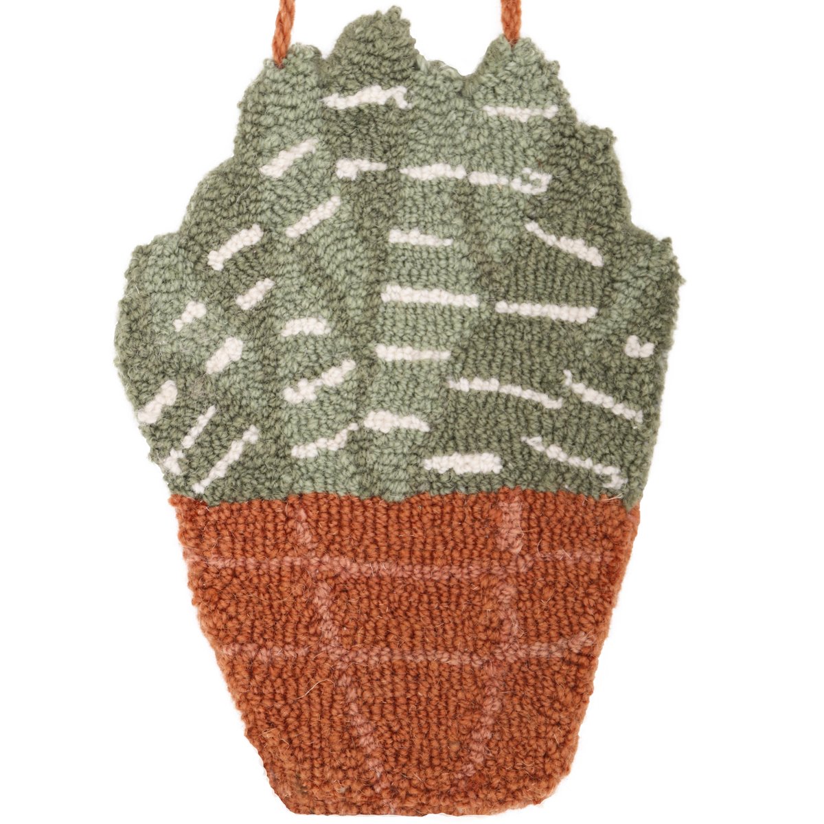 Décoration murale enfant laine LITTLE ALOE marron & vert, NATTIOT