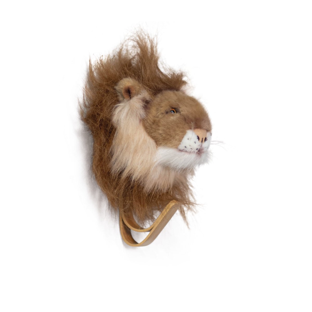 Patère peluche LION blanc, WILD AND SOFT