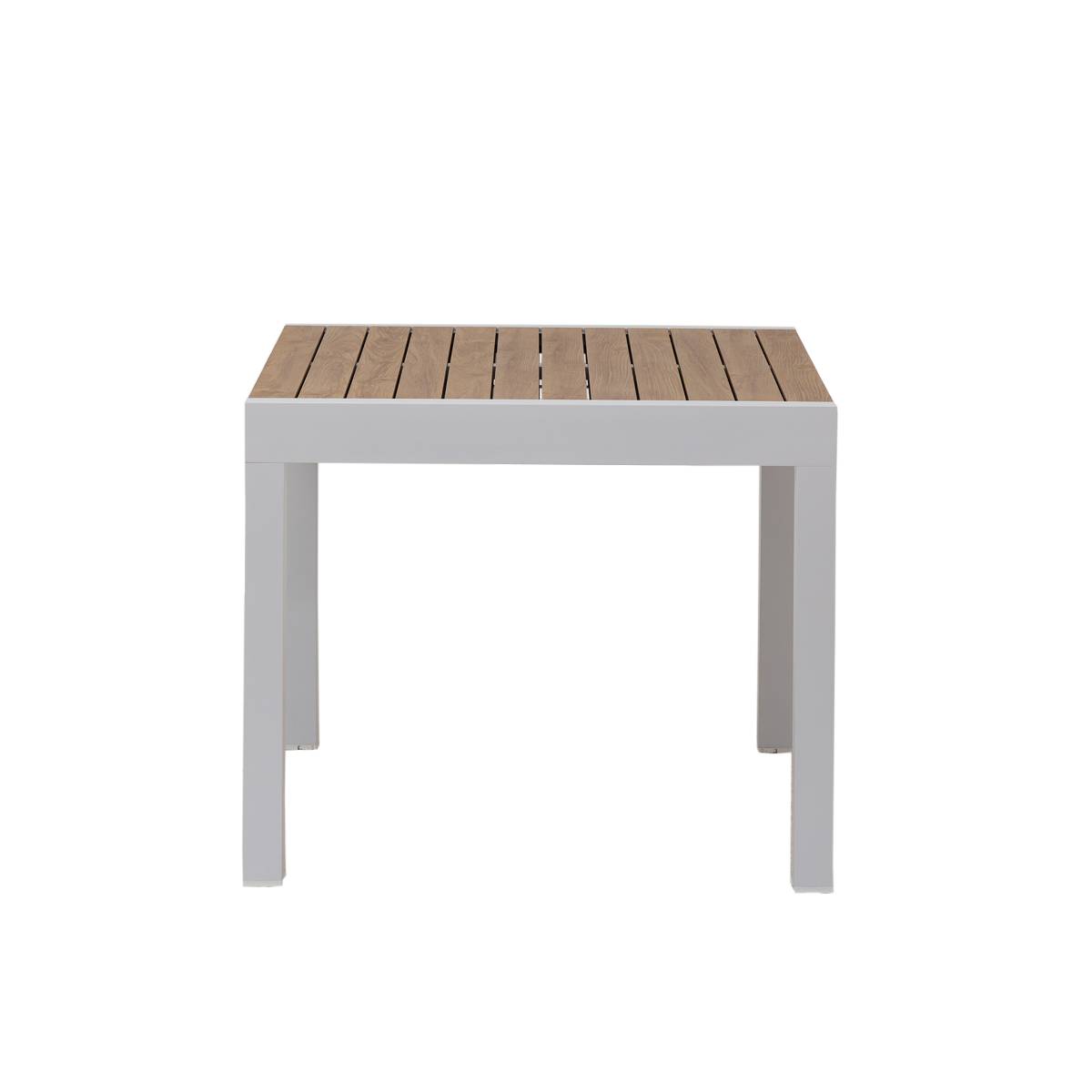 Table de jardin en aluminium AYDEN blanc, MADE IN MEUBLES 