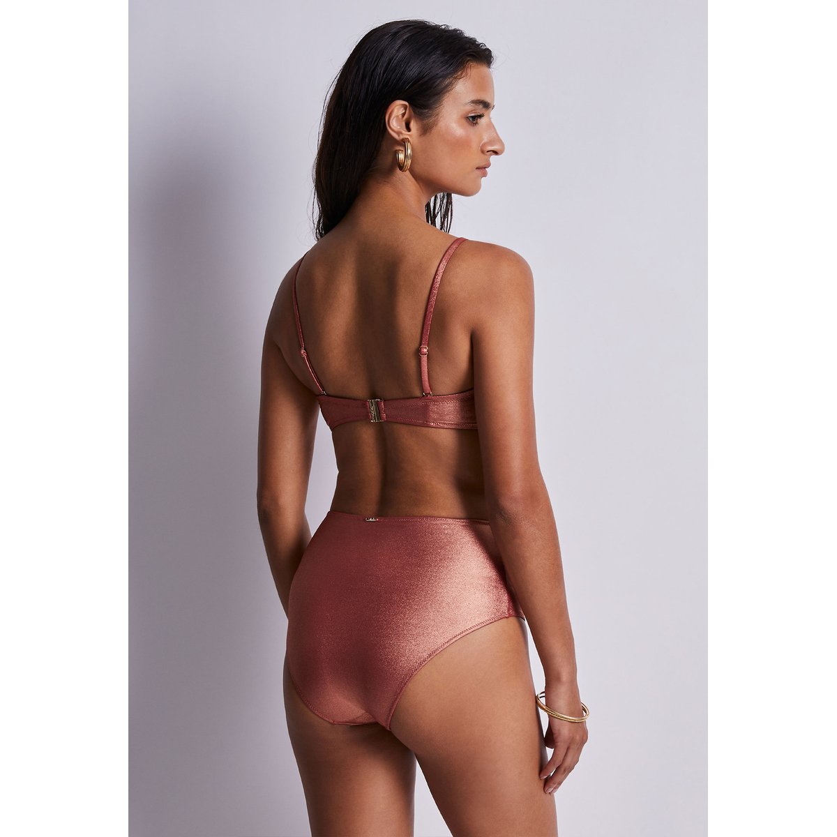 Haut de maillot de bain Bandeau Sunlight Glow rouge cuivre, AUBADE