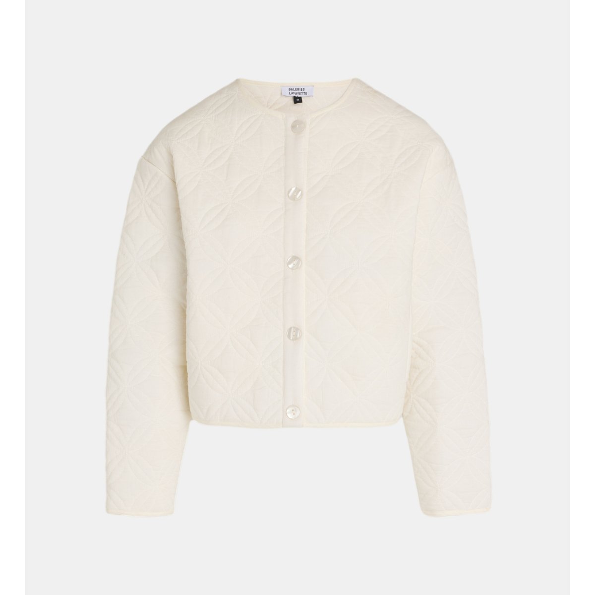 Veste Droite Matelassée Chamarel Coton écru, GALERIES LAFAYETTE