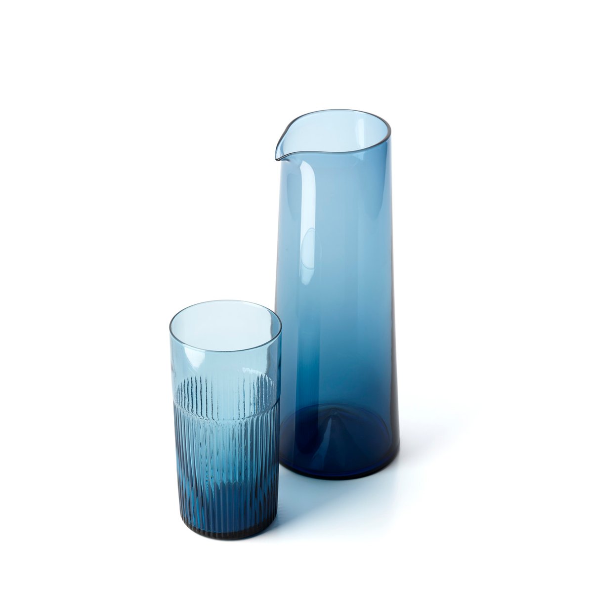 Carafe en verre AZURE indien bleu, BAZAR BIZAR
