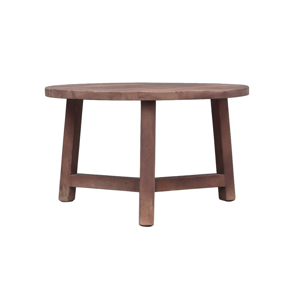 Table basse ronde en bois recyclé NOLAH bois foncé, MADE IN MEUBLES