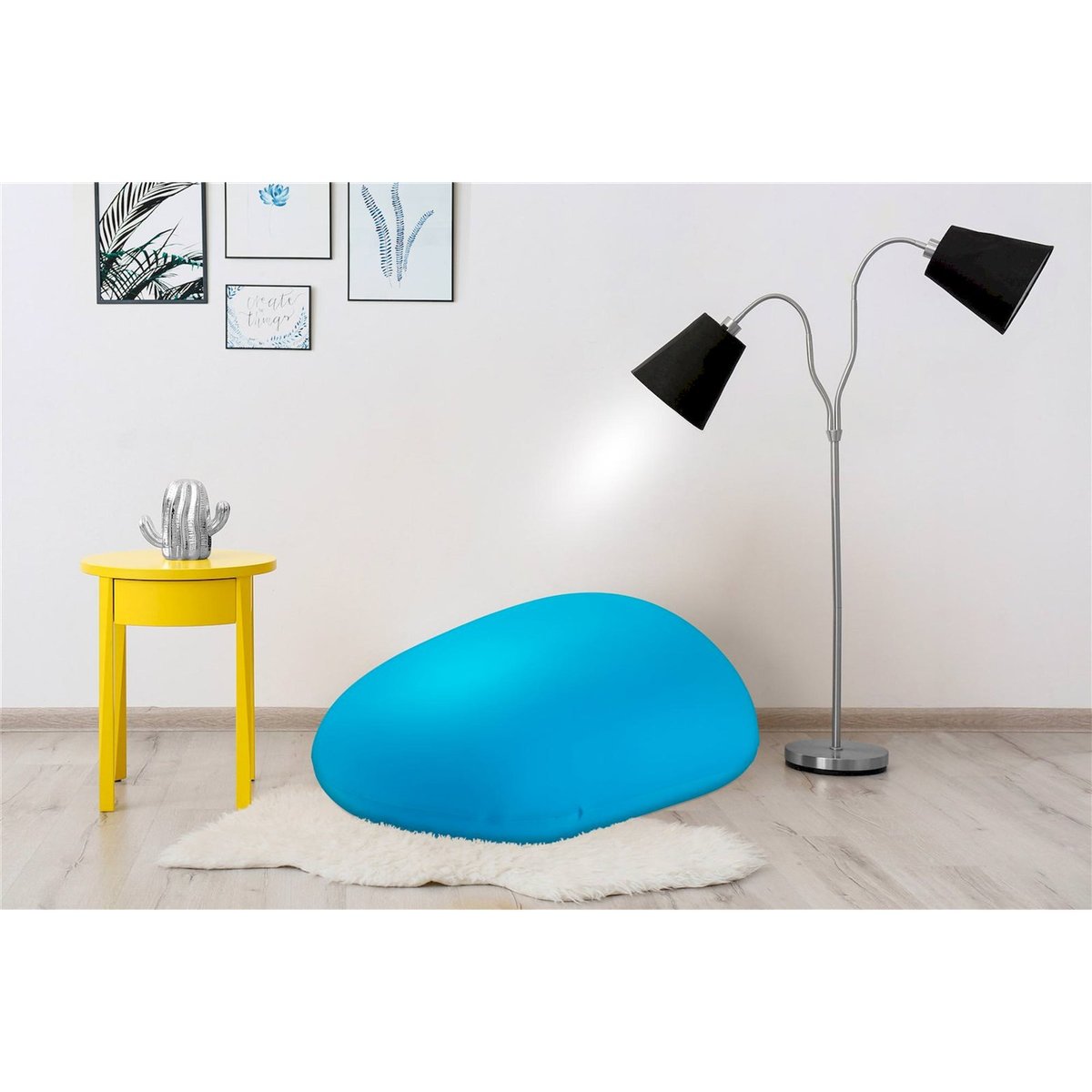 Pouf poire extensible intérieur et extérieur bleu glace eisblau, ARTE ESPINA