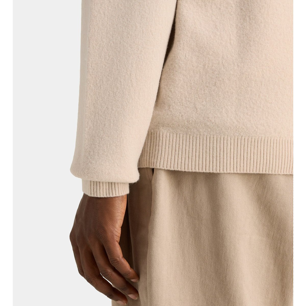 Pull nerry en laine bouillie écru, GALERIES LAFAYETTE