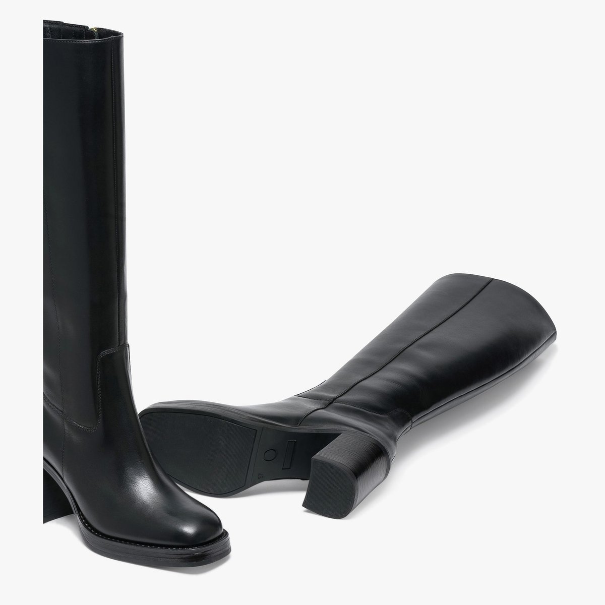 Botte À Talon en cuir FLAVIE noir, BOCAGE