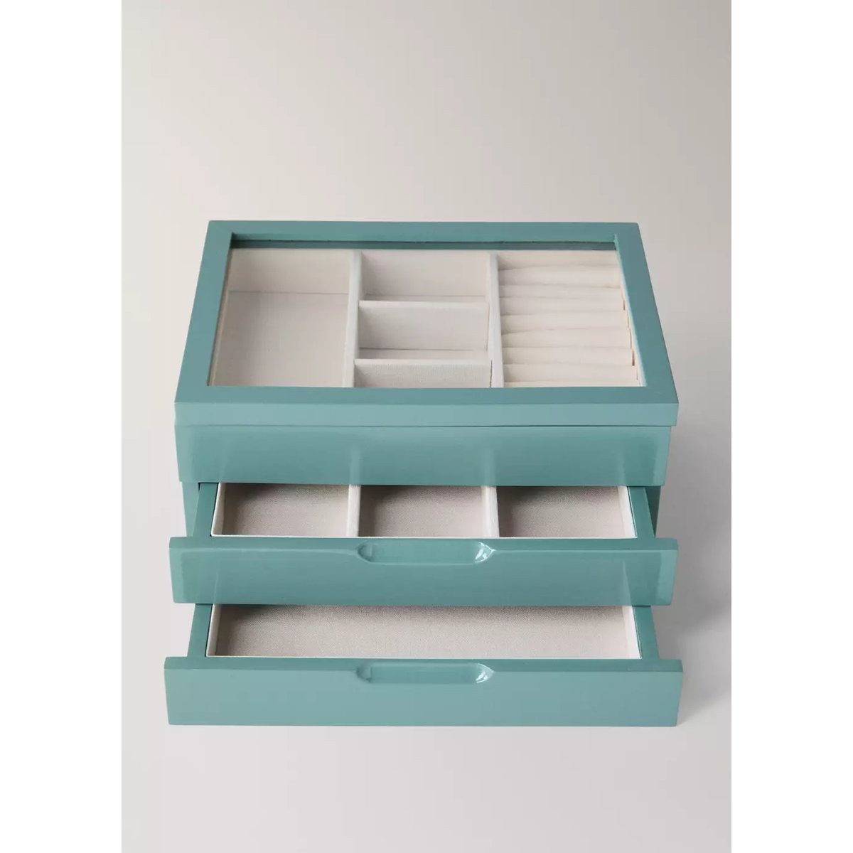 Coffret à bijoux en bois de taille moyenne émeraude, MANGO HOME