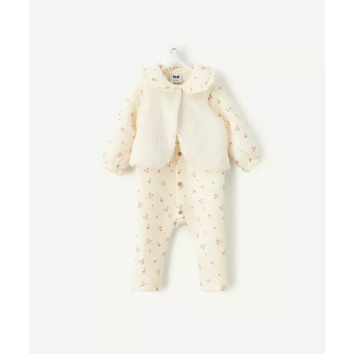 Set da 2 pezzi, tutina e gilet senza maniche ecru , TAPE A L'OEIL