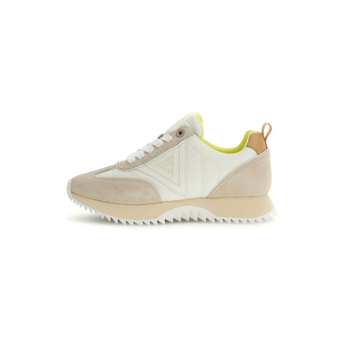 Baskets De Running Bail Cuir Mélangé beige multi, GUESS