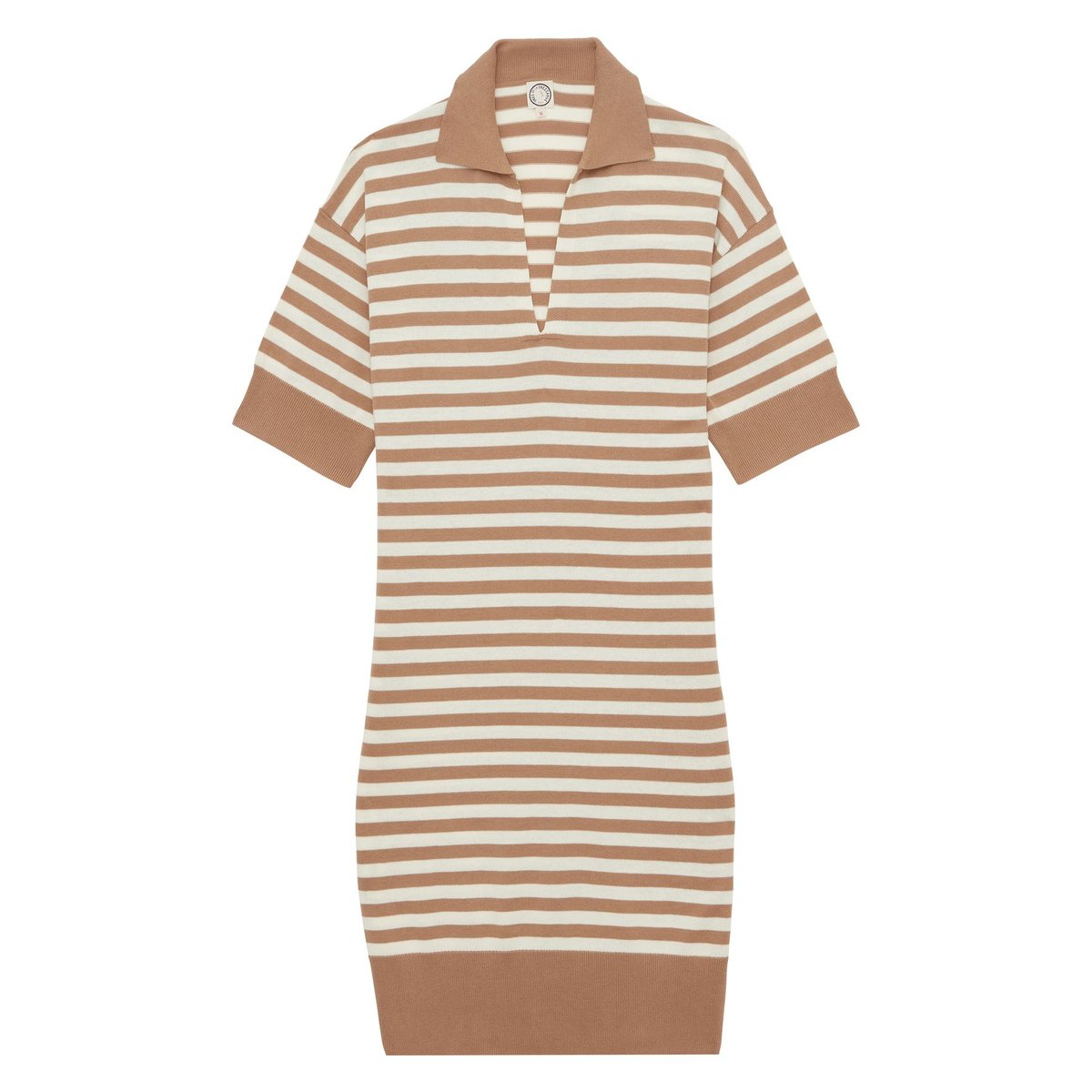 Robe Océane en coton à rayures marines beige ecru, INES DE LA FRESSANGE PARIS