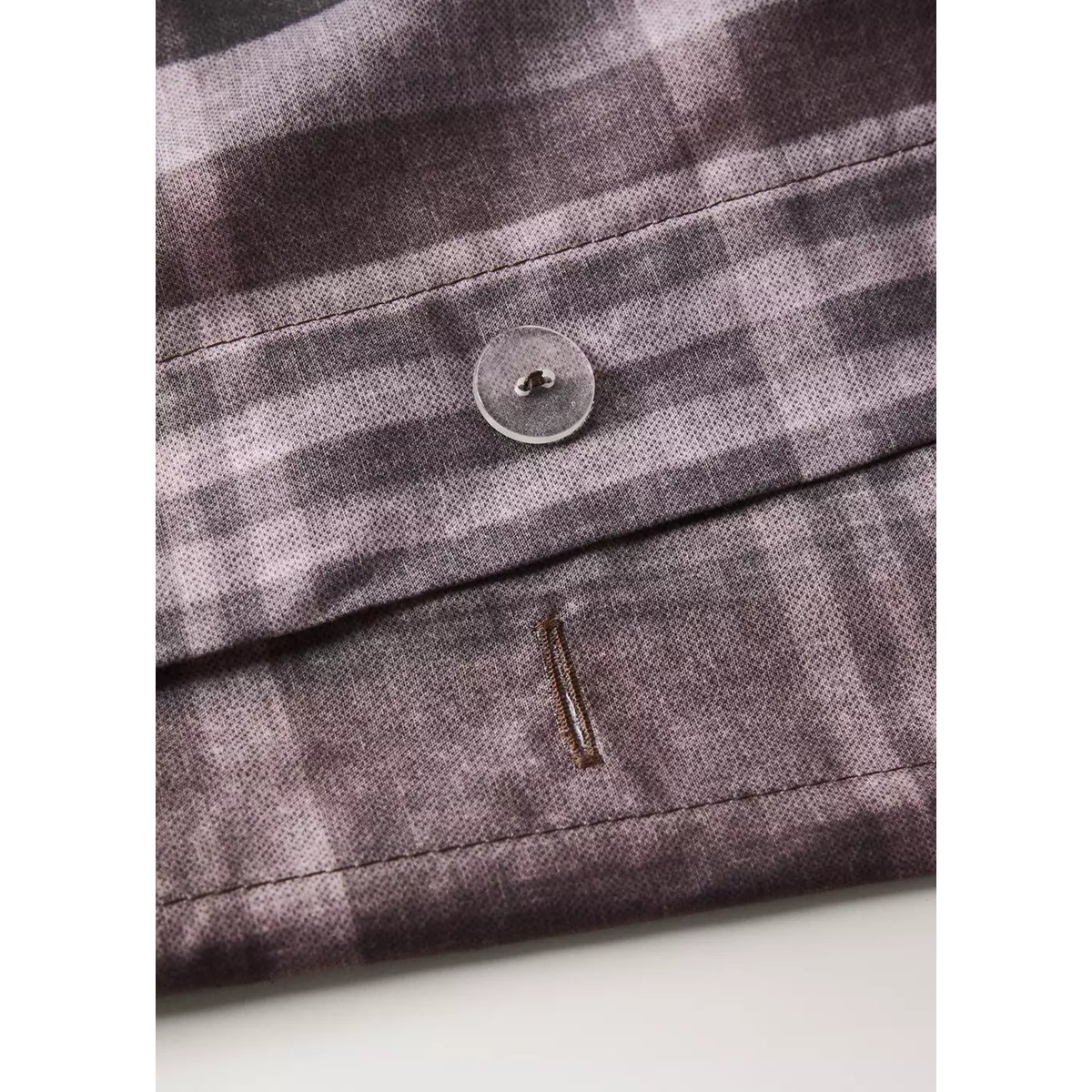 Housse de couette en percale de coton 100 % Lit 150/160 cm marron, MANGO HOME