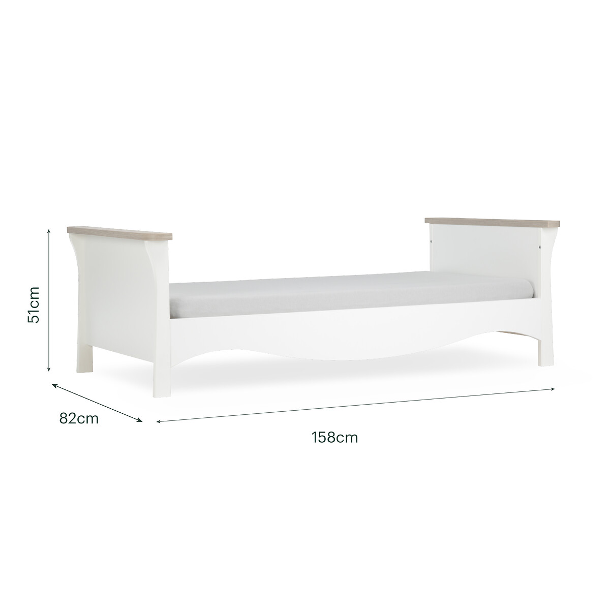 Clara Toddler Bed white, CUDDLECO