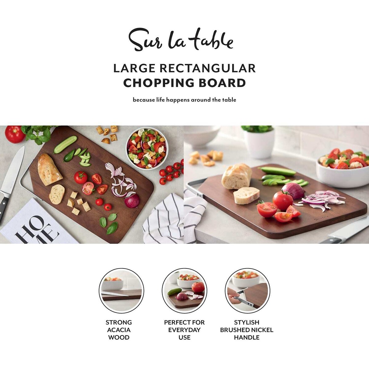 SLT Core Large Chopping Board brown , SUR LA TABLE