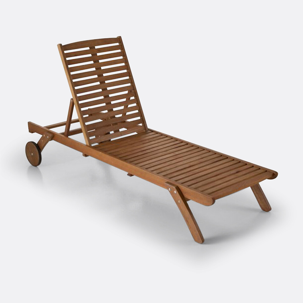 Bain de soleil, chaise longue, eucalyptus, Garden bois clair eucalyptus, LA REDOUTE INTERIEURS