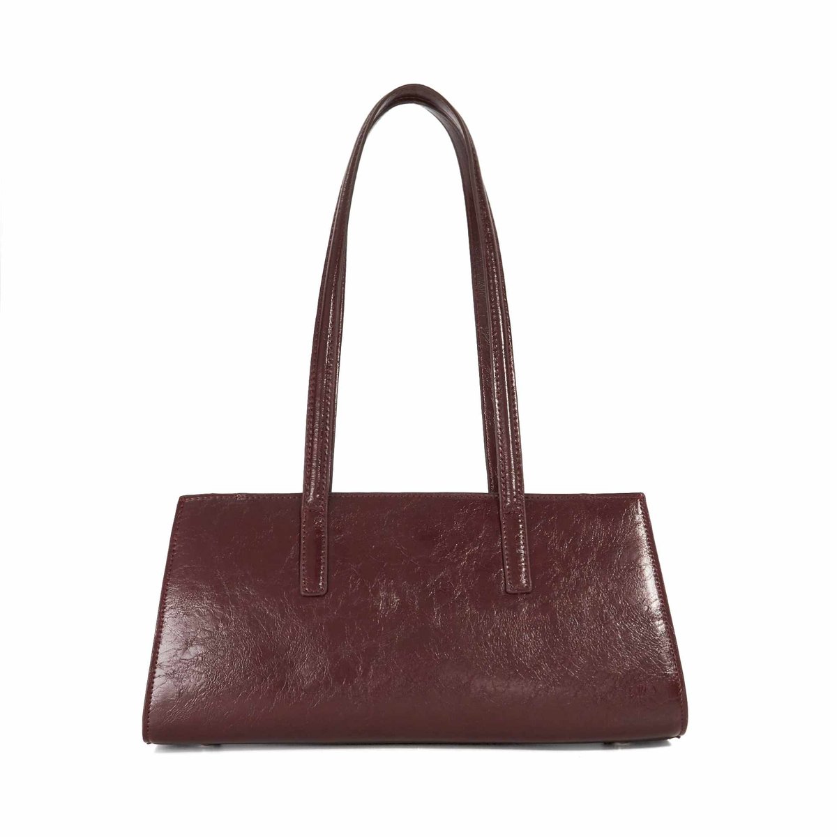 Sac rigide orné de papillons - DUTTERFLY burgundy-croc leather, DUNE LONDON