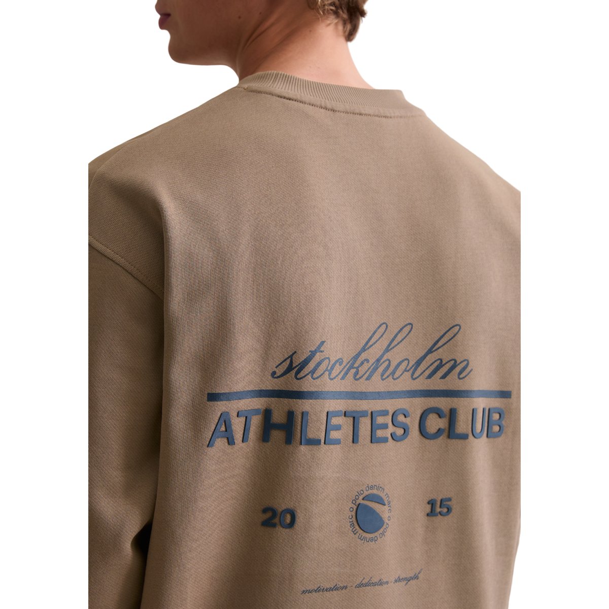 Sweat-shirt relaxed avec un grand imprimé au dos marron, MARC O’POLO DENIM