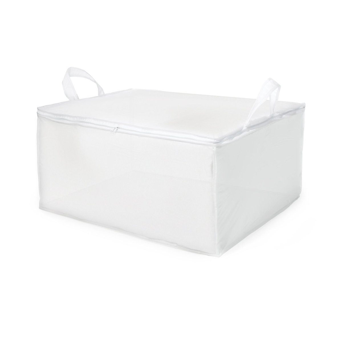 Housse de rangement pour couette Milky blanche transparent, COMPACTOR