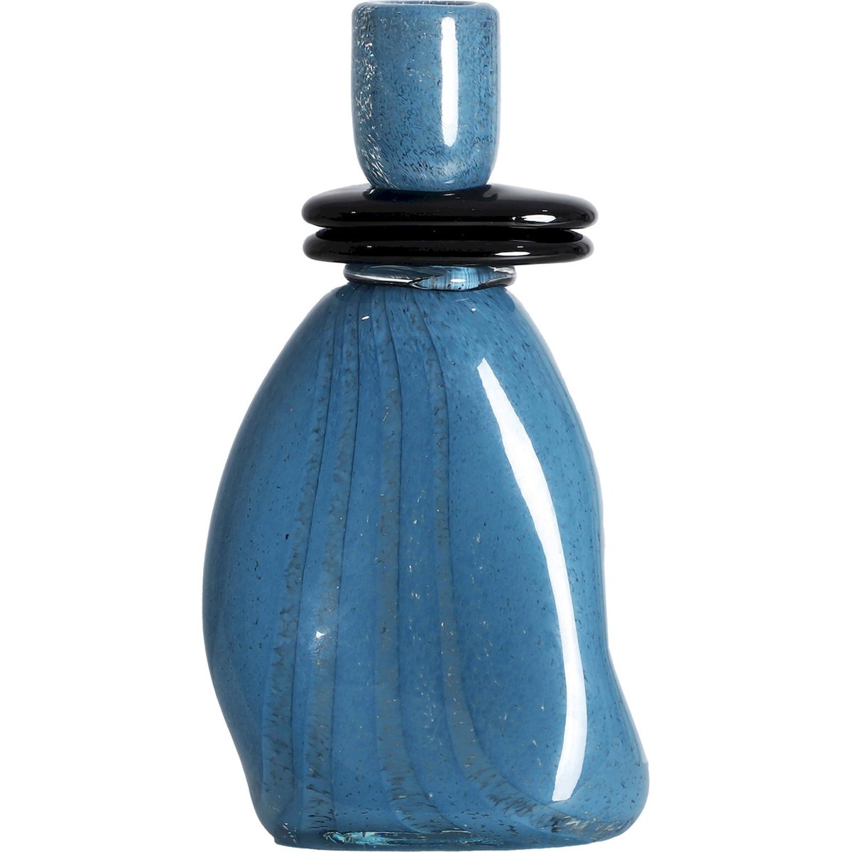 Vase décoratif en verre finition brillante bleu intense finition brillante, RECOLLECTION