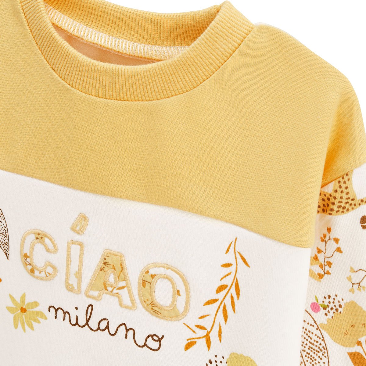 Sweat-shirt enfant Ciao Milano jaune, PETIT BEGUIN