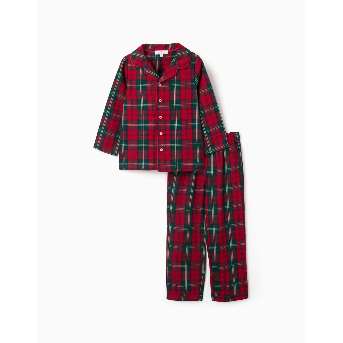 Pyjama en flanelle avec motif à carreaux You&Me multicolore, ZIPPY