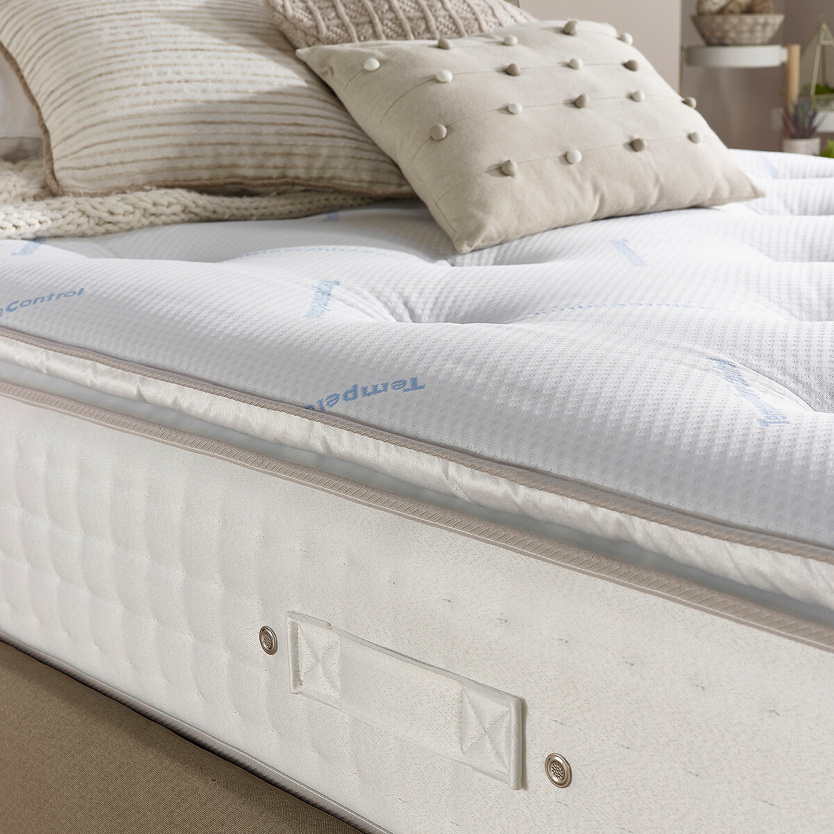 Aspire Luxury 7000 Pocket Climate Cool Natural Wool Pillowtop Mattress white, ASPIRE