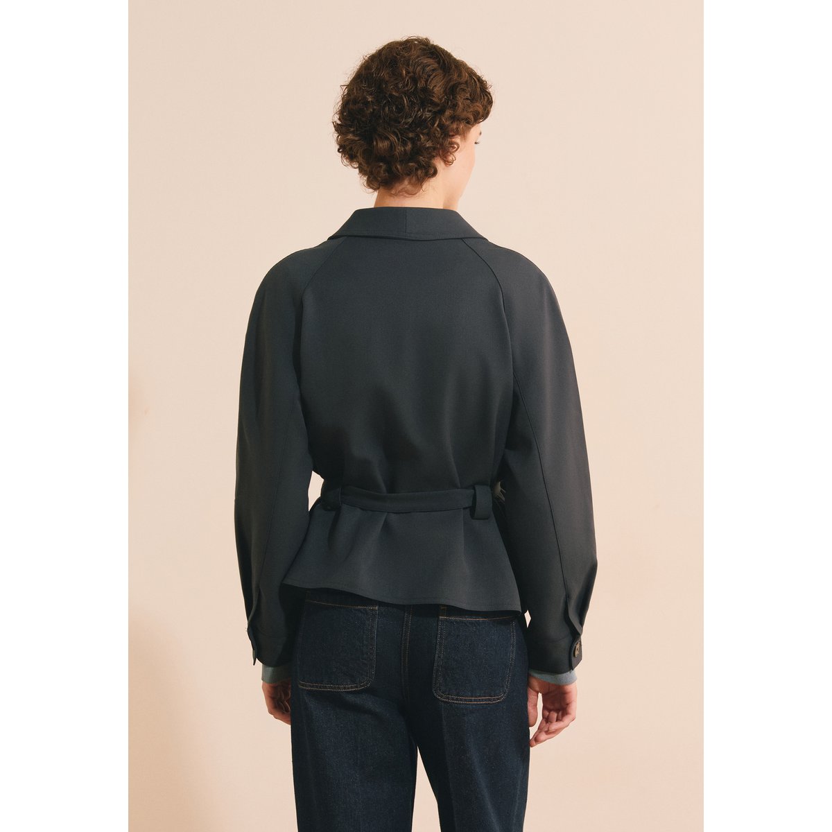 Veste courte ceinturée PENNY encre, ETAM