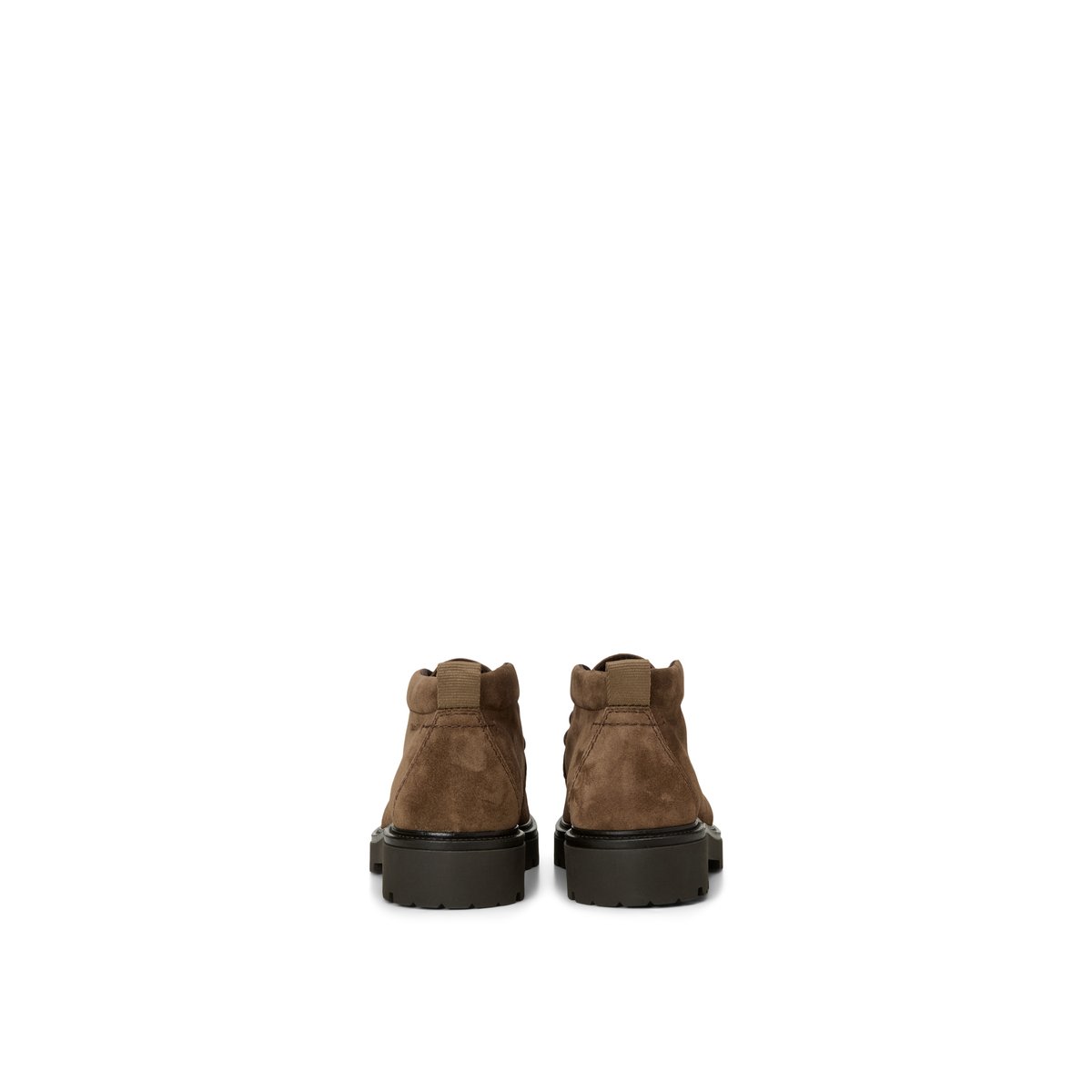 Bottes à lacets, modèle Phil en cuir velours souple marron, MARC O'POLO