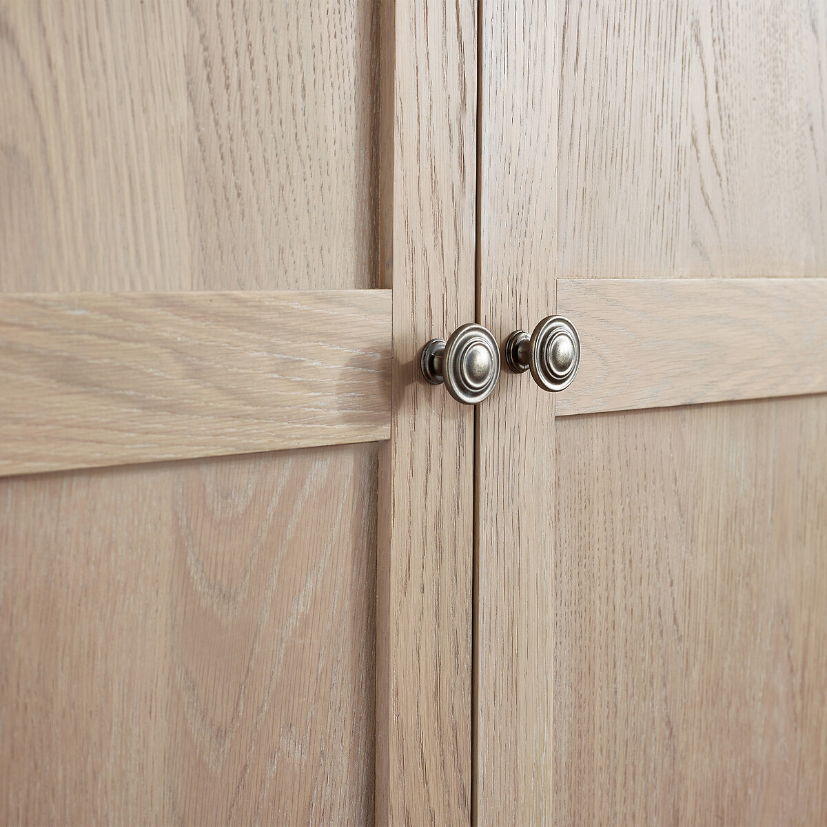 Eléa French Antique Limed Oak Combination Wardrobe bleached oak, SO'HOME