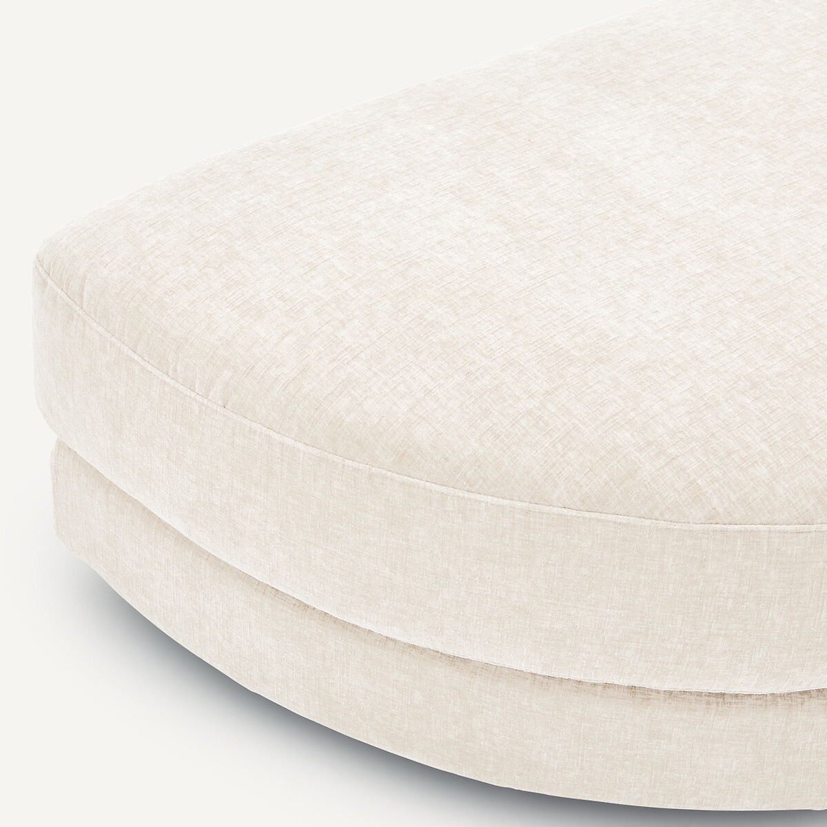 Modulaire voetensteun in chenille fluweel, TIBERIO wit, AM.PM