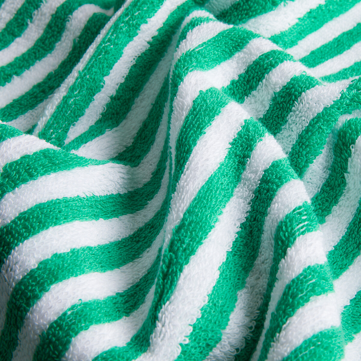 Drap de bain éponge 500g, DANI vert/blanc, LA REDOUTE INTERIEURS