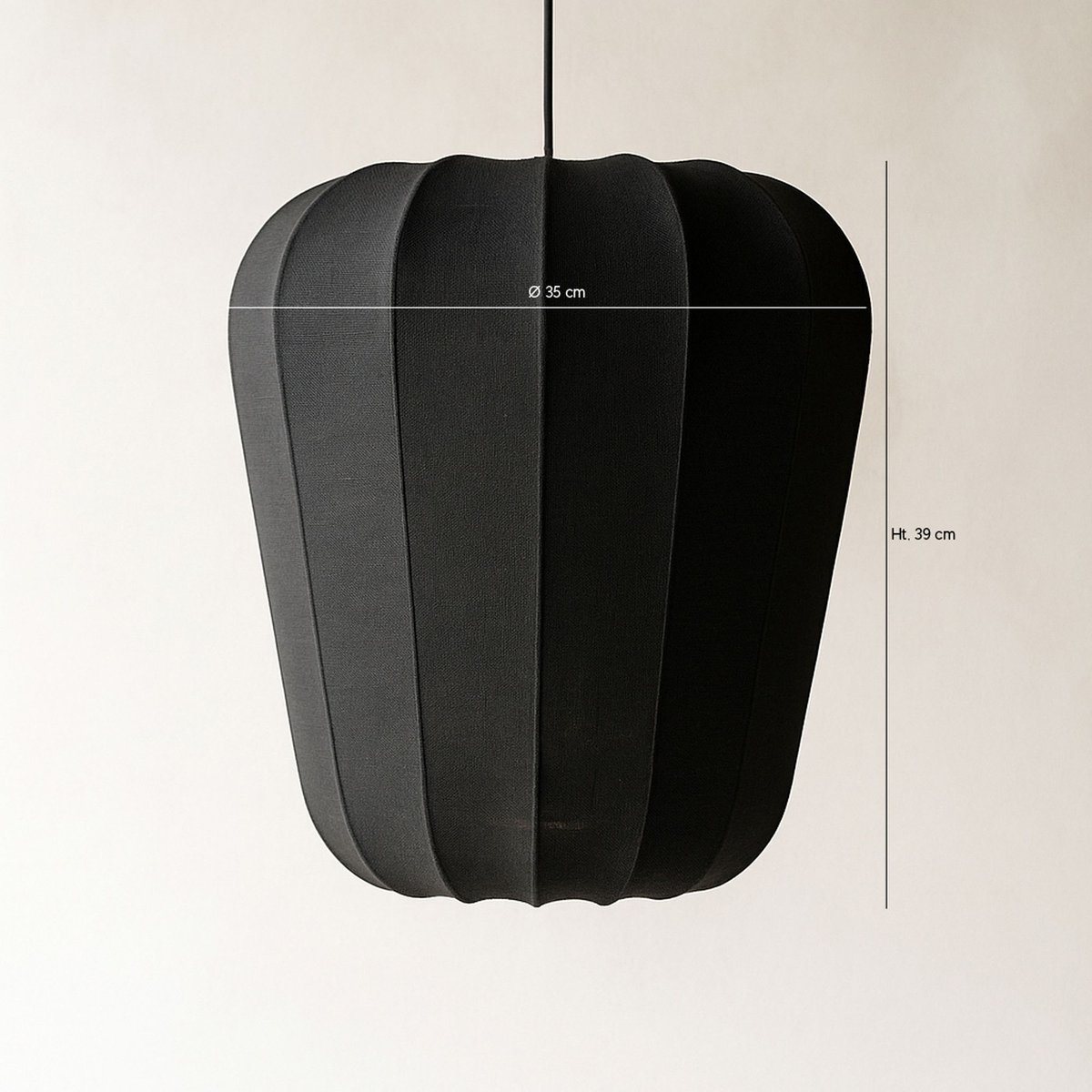 Suspension en coton et métal, ALBA noir, NOW'S HOME