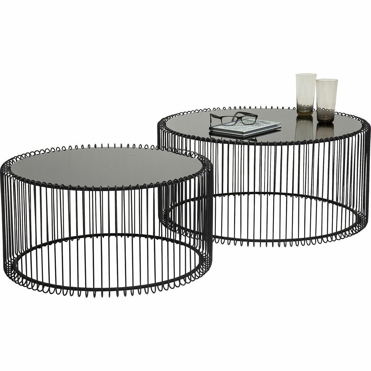 Tavolino da caffè Wire nero (2/set) nero , KARE DESIGN