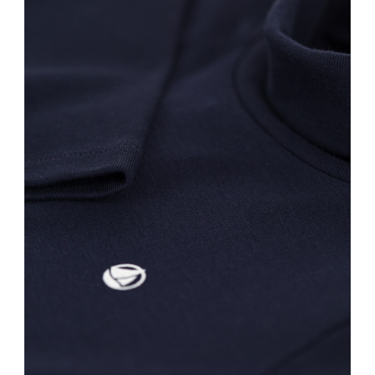 Sous-pull manches longues col roulé bleu marine, PETIT BATEAU