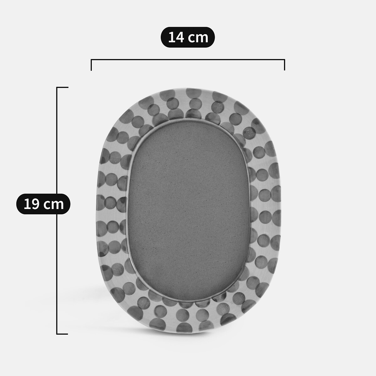 Vlada Ceramic 14 X 19cm Oval Ceramic Photo Frame multi-coloured, LA REDOUTE INTERIEURS