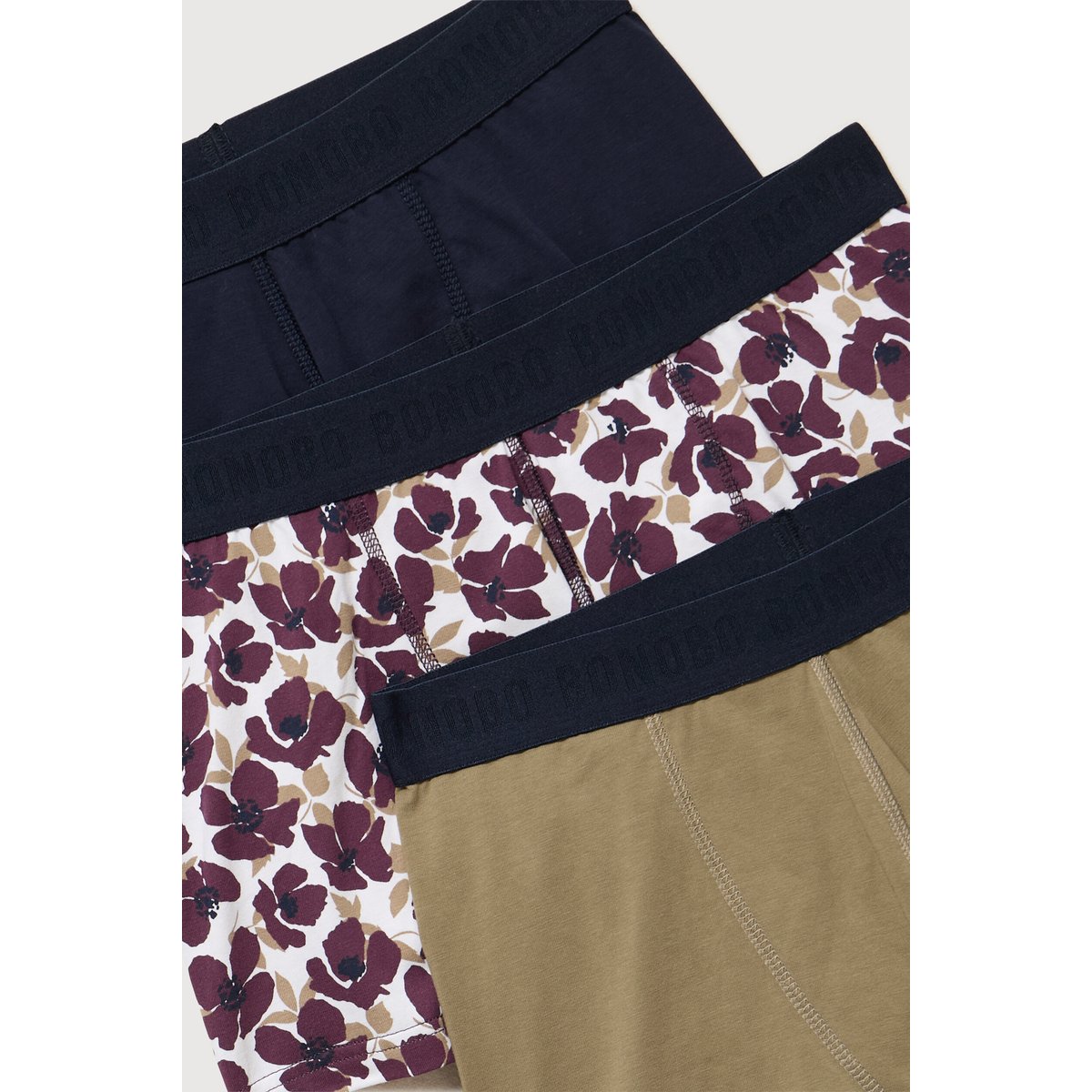 Lot de 3 boxers marron, BONOBO