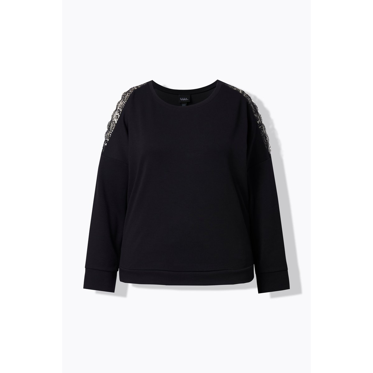 Sweat-shirt col rond et manches longues noir, ULLA POPKEN