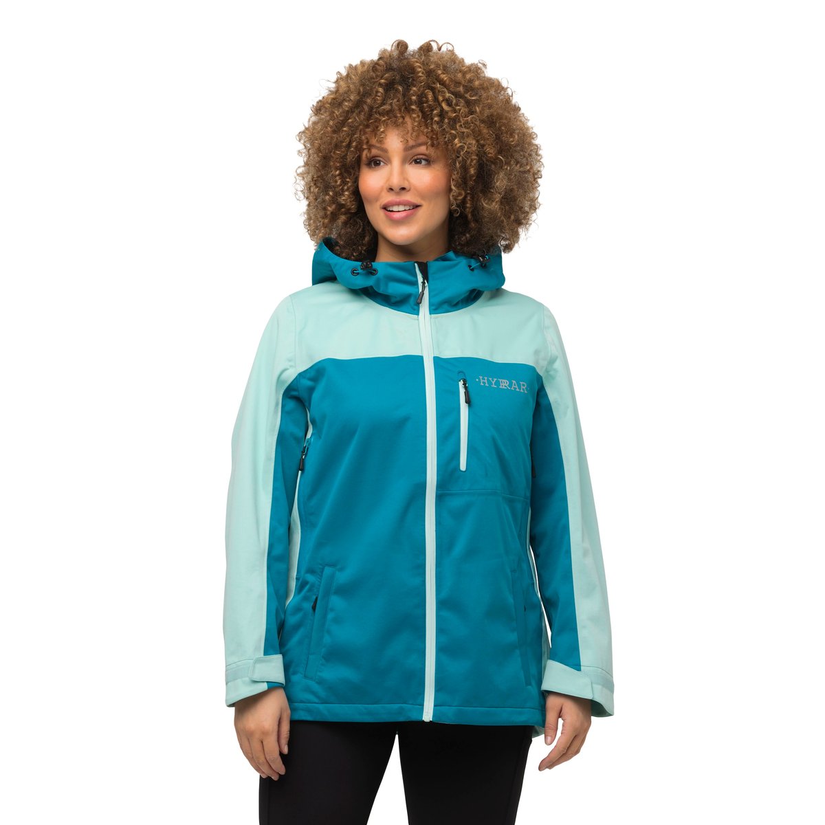 Veste technique HYPRAR, imperméable, capuche bleu turquoise, ULLA POPKEN
