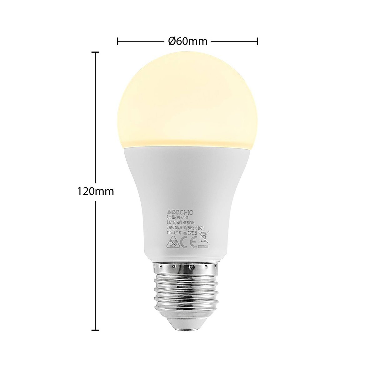Ampoule E27 LED, E27 LED 13,5W couleur unique, ARCCHIO